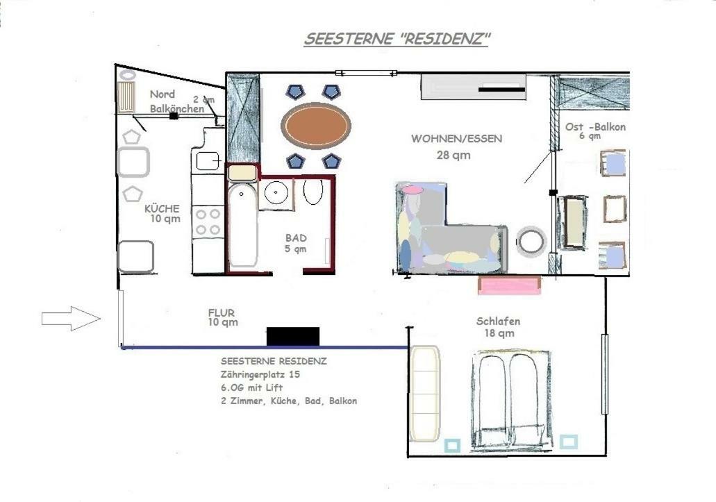 Seesterne Residenz Apartment คอนสตานซ์ ภายนอก รูปภาพ